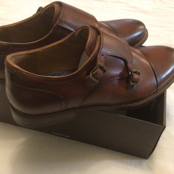 Florsheim Rucci Double Monk Shoes Tan Size 12 W - Picture 1 of 6